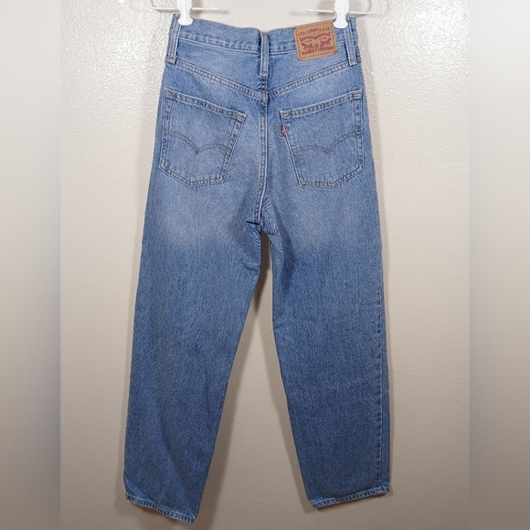 Levi's Baggy Jeans Women 25 Blue Light Wash 94 Baggy Distressed Taper Skater - Picture 3 of 15